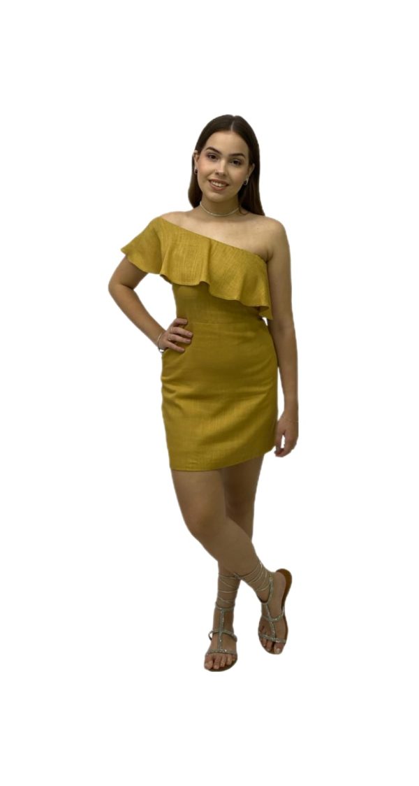 Vestido Linho Feminino Adulto