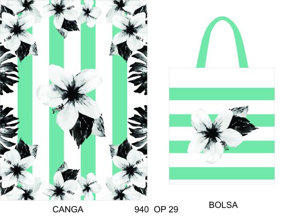 10 Kits Praia (Canga+Bolsa ) Estampada - Image 48